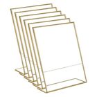Clear Acrylic Table Card Holder with Modern Double Sided Frame Pack of 6