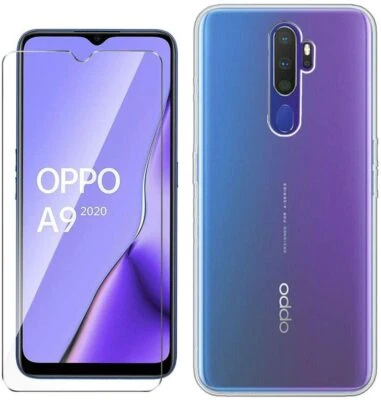 CUSTODIA in SLIM COVER TRASPARENTE per OPPO A9 2020 + PELLICOLA VETRO TEMPERATO