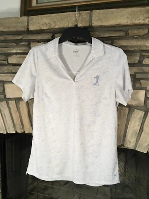 Camisa de golf Hyatt Hill Country Club Puma polo azul molino de viento cuello preppy mediano Foto 1 de 4