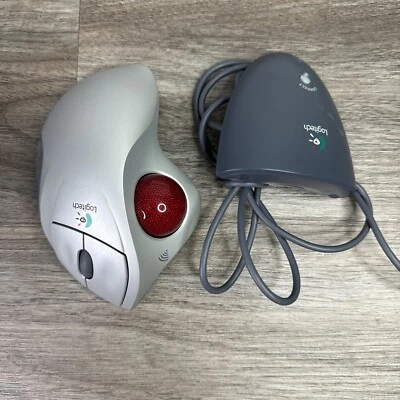 Logitech Cordless Trackman Wheel Ball Marble Mouse T-RA18 USB Receiver C BA4 MSE - Image 1 of 4