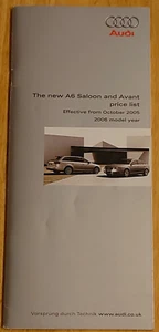 2005 Audi A6 Saloon & Avant Price List Brochure inc. 4.2 quattro - Picture 1 of 1