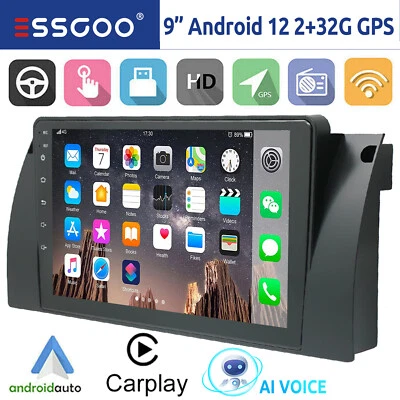 Für BMW 5er E39 X5 E53 E38 9'' Android 12 Autoradio Carplay GPS NAVI USB DSP RDS - Bild 1 von 4
