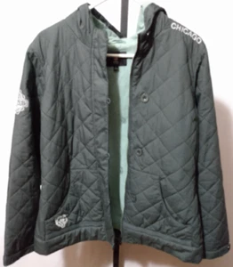 VINTAGE PRO LINE 100% Cotton Exterior Chicago Bears Girl's Jacket Size Large - Picture 1 of 12