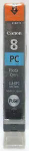 Canon Genuine CLI-8PC Photo Cyan Cartridge. New & Sealed. - Picture 1 of 2