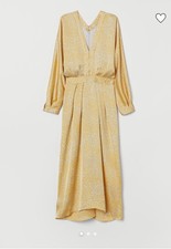 h&m long satin dress
