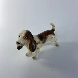 Vintage Bassett Hound Dog Figurine Cute Dog Animal Figurine Made in Japan - Picture 1 of 8