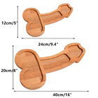 Novelty Penis Aperitif Cheese Board Charcuterie Platter Food Serving Tray Wooden