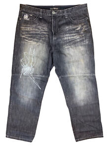 Miskeen Originals Black Jeans Men Size 40 (Actual 42x34) John Wisdumb Design 