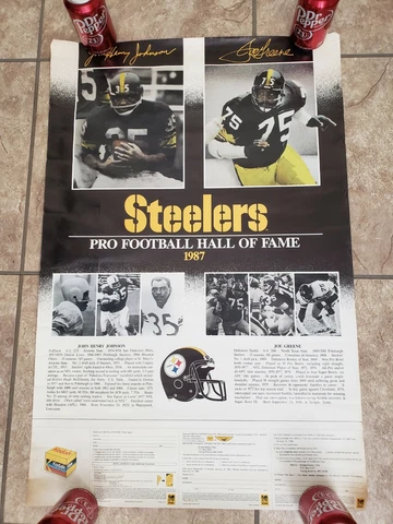 Pittsburgh Steelers Joe Greene John Henry Johnson 1987 Hall of Fame POSTER Kodak Cover