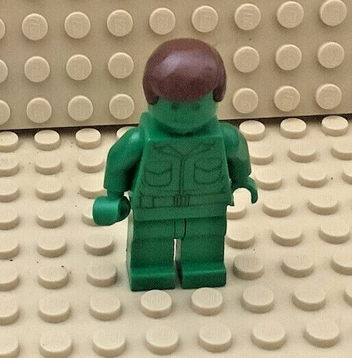 Lego Mini Figura JUGUETE VERDE SOLDADO CON PELO Minifigura Foto 1 de 1