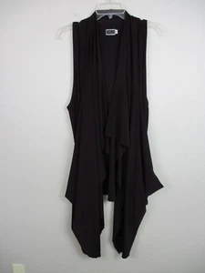 Sympli Weste Größe 10 lila weinrot drapierte Taschen ärmellos asymmetrischer Saum - Bild 1 von 15