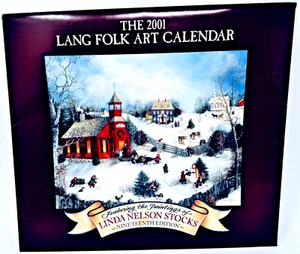 Calendario de arte popular largo 2001 pinturas Linda Nelson Stocks 19ª edición sobre - Imagen 1 de 10