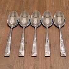 5 Soup Spoons OLYMPUS GREEK KEY J.A. Henckels Zwilling Square 18/10 Stainless