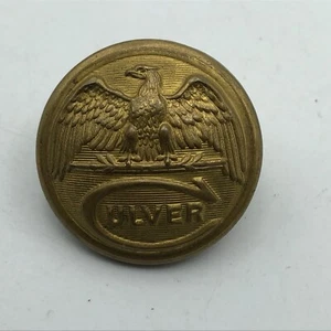 Durchbruch Militärakademie Uniform Knopf Messing Ton Waterbury Button Co. Vintage 1" - Bild 1 von 18