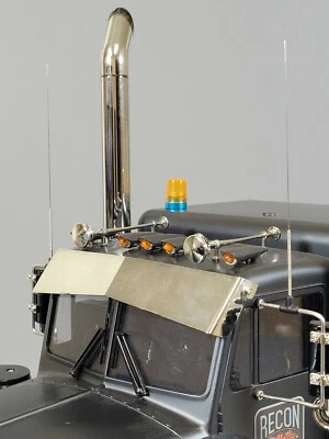 Simulate Toy CB Spring Antenna Mirror Mount Tamiya 1/14 King Grand Knight Hauler - Image 1 of 4