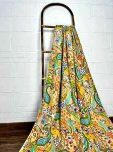Cotton Kantha Paisley Throw Bedspread | Blanket For Bedroom Decor 60 x 90" Size - Picture 1 of 4