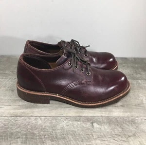 Chippewa Burgundy L.L. Bean Leather Derby Mens Oxfords Shoes Size 9 Extra Wide - Picture 1 of 10