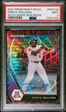 2021 Prizm Draft  - #PDP106 Donta' Williams (RC) Snake Skin Auto SSP /15 PSA 9
