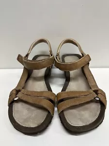 Teva Mujer Talla US 8 Cuña Marrón Cuero Correas Exterior Casual Sandalias - Imagen 1 de 11