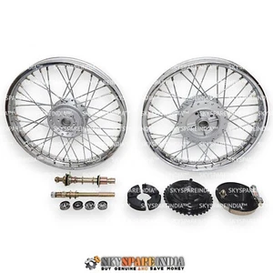 Front Disc Rear Drum Brake Wheel Rim Set Compatible With Royal Enfield Electra - Picture 1 of 17