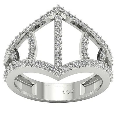 SI1 G Round Cut 0.70 Ct Diamond Engagement Ring 14K Solid Gold 16.50MM Prong Set - Image 1 of 4