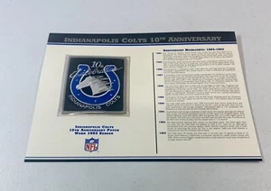 *BRAND NEW* Willabee & Ward NFL 10th Anniversary Indianapolis Colts Patch 1993 - Picture 1 of 3