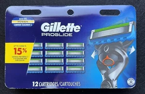 ๐ Gillette ProGlide Razor Blade Refills - 12 Cartridges | Fits All ProGlide - Picture 1 of 3