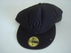 WASHINGTON NATIONALS NEW ERA FITTED SZ 8 DEADSTOCK HAT CAP VINTAGE B1 - Picture 1 of 2