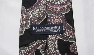 KUPPENHEIMER Men's Necktie Classic Length Wide Width Paisley - Picture 1 of 4