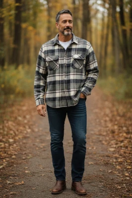 Woolrich Shirt Mens 2XL Black White Plaid Heavy Wool Rugged Outdoorwear Vintage - Image 1 of 4