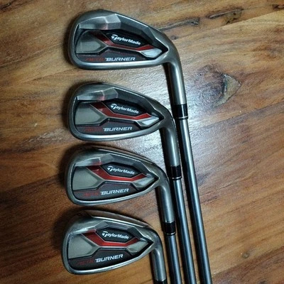 Ladies TaylorMade AEROBURNER Iron Set 7I-9I.Pw 4 peace Shaft REAX 45 Flex L Used - Image 1 of 4