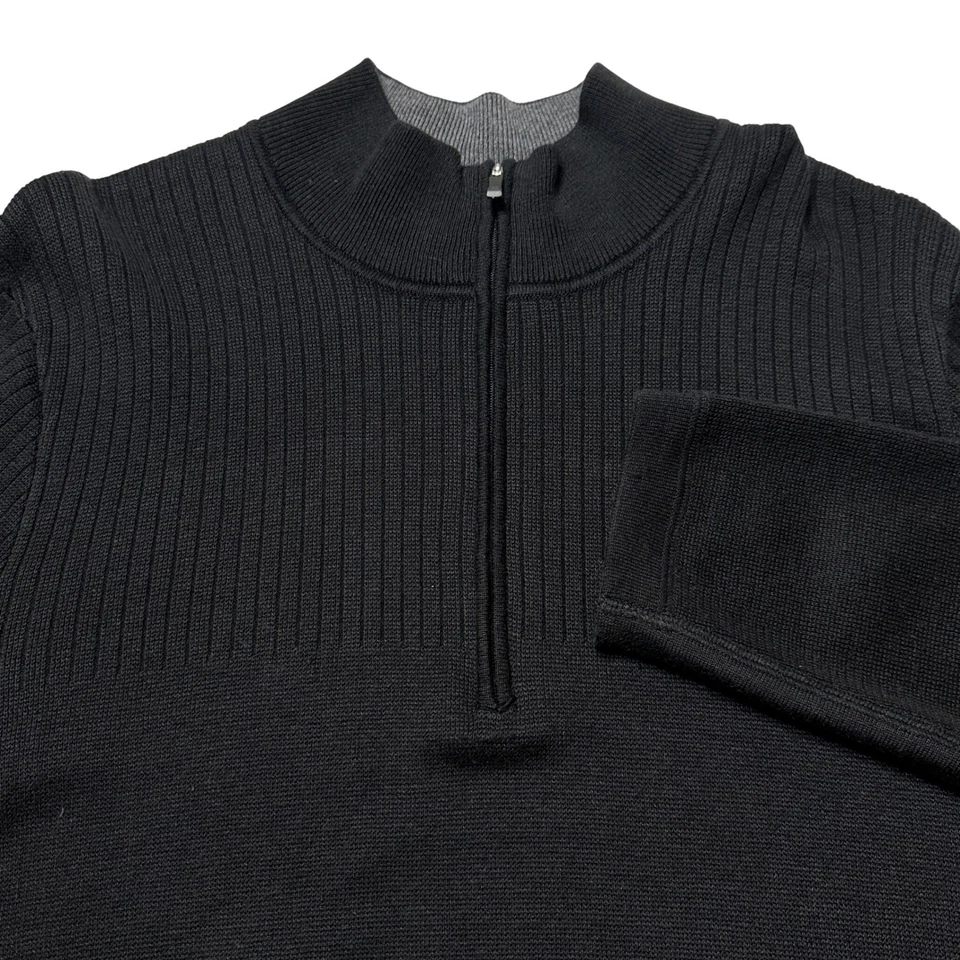 REI Men Ribbed 1/4 Zip Pullover Sweater Cotton Tencel Knit Large Outdoor Travel - Image 1 of 4