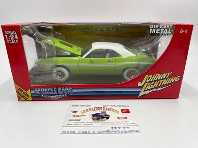 Johnny Lightning escala 1:24 White Lightning Chase 1970 Dodge Challenger R/T Gree - Imagem 1 de 4