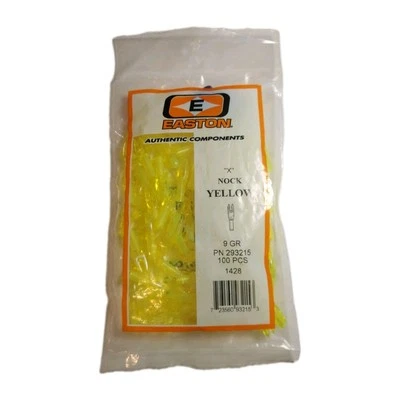 100 Pack Easton X 5mm Arrow A Nocks: Yellow: 9 Grain: New & Sealed Bag - Image 1 of 4