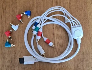 Cavo video componente HD AV console Nintendo Wii 1,8 m e spine phono angolate oro - Foto 1 di 5