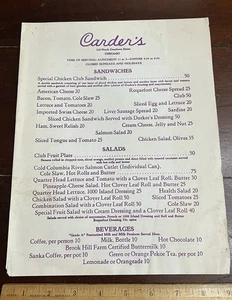 1938 CARDER'S CHICAGO Menu, LIst of Theatrical Attractions  Back, Apollo Theatre - Picture 1 of 4