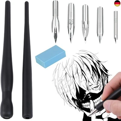 Schreibfeder Kalligraphie Set Für Zeichnen NOCHME 2 Manga Federhalter Stift  - Bild 1 von 4