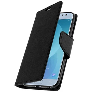 Housse Galaxy J3 2017 Etui Folio Portefeuille Protection Clapet Noir + Dragonne - Photo 1 sur 6