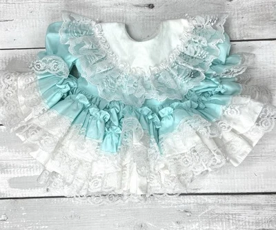 Vestido de fiesta Dolls & Darlings círculo completo 9 meses volantes encaje verde menta 0236 Foto 1 de 4