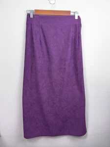 Harve Benard Womens Faux Suede Maxi Slit Skirt 16 Fairy Grunge Whimsigoth Boho - Picture 1 of 10