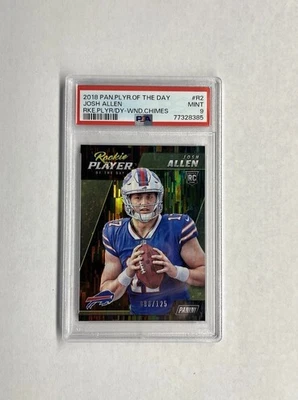 PSA 9  2018 Panini Player of the Day - Rookie Josh Allen #R2 Wind Chimes /125   - Image 1 of 3