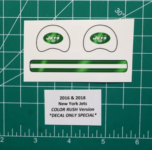 2016 - 2018 Color Rush NY Jets DIECUT Football Gumball Helmets *DECAL SHEET ONLY - Picture 1 of 4