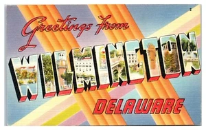 Großer Brief Grüße aus Wilmington Delaware Postkarte - Bild 1 von 2