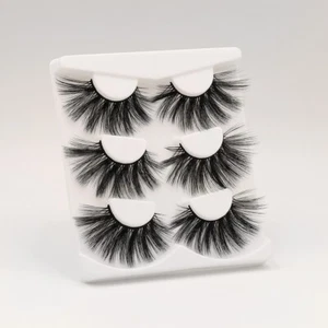 5D Hecho a Mano 6 Pares Pestañas Pestañas Postizas Maquillaje Largo Natural Visón Real - Imagen 1 de 12