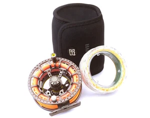 Hardy Ultralite ASR 6000 Fly Reel With Spare Spool Lines & Hardy Pouch - Picture 1 of 11