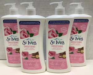 St. Ives Smoothing Body Lotion, Rose & Argan Oil, 21oz, Pump Bottles, Pack of 4 - Picture 1 of 3