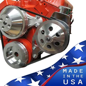 Short Water Pump Saginaw Power Steering Bracket Chevy Small Block Electric SBC - Picture 1 of 10