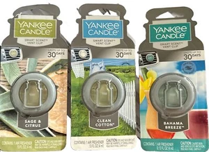Lot of 3 Yankee Candle 3Variety Smart Scent Vent Clip Car Air Freshener AC - Picture 1 of 4