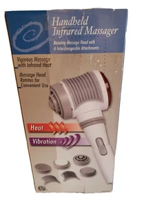 HANDHELD INFRARED ROTATING MASSEGE HEAD WITH 6 INTERCHANGEABLE ATTACHMENT MODEL  - Picture 1 of 6