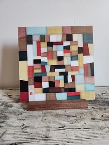 Koreanische Hanjihee klassische Ramie Patchwork Glaskunst mit Ständer 8" - Bild 1 von 6